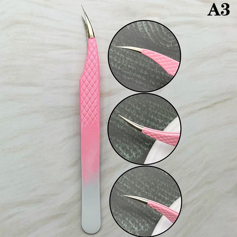 1 Stück Wimpernpinzette Edelstahl Für Wimpernverlängerung Make-up-Werkzeuge Nagelkunst-Zubehör Strassstein-Picker-Werkzeuge
