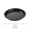 Kitchen Pizza Mould Pan Carbon Steel Ware Baking Pan Round Pizza Tray Round Baking Tray Heat-resistant for Home Pie Tins Black