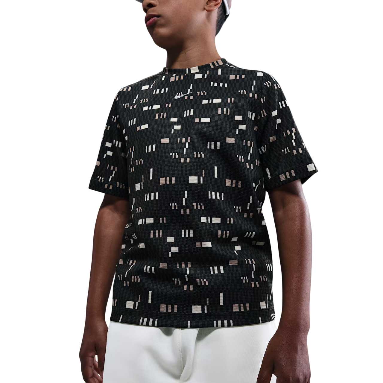 

Nike Футболка Dri-Fit Мульти Удобная Модная Простая Универсальная Короткий Рукав Детские Топы HV0204-010 S