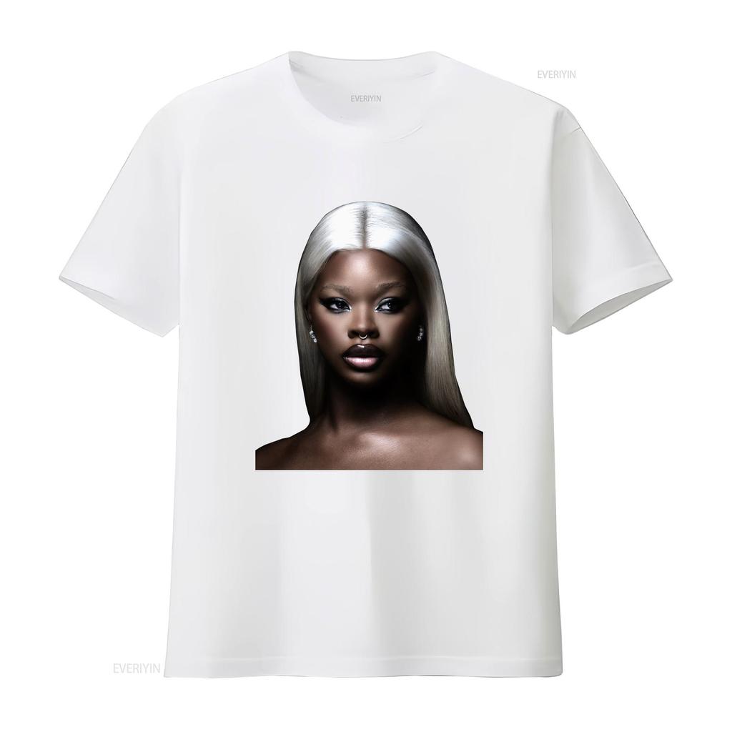 JT Face Card T Shirt Jatavia City Girls Album vintage Washed Slightly Unisex Versatile homme fashion streetwear Stretched