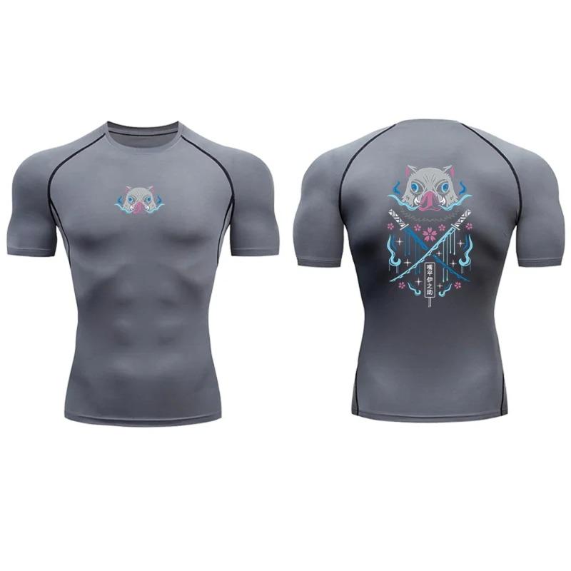Summer Men's Compression Sports T-Shirt Fitness Top High Quality Fashion Casual Street Clothing Harajuku Sweat Absorbing Tight Ultra-Light Tees