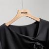 Women's Strappy Bowknot Slim-Fit Blouse