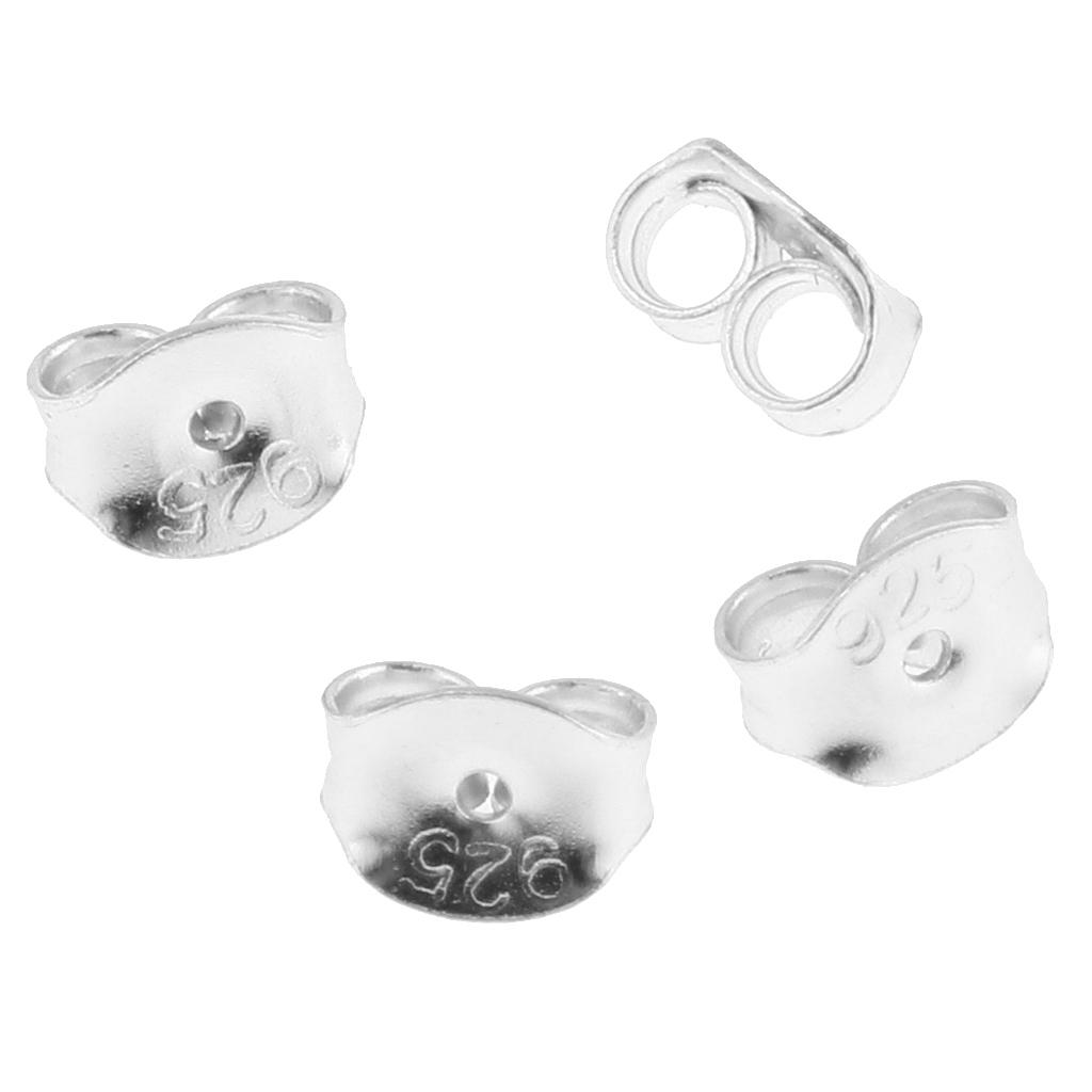 5 Pairs Earring Backs Jewelry Finding for Girls Silver Small