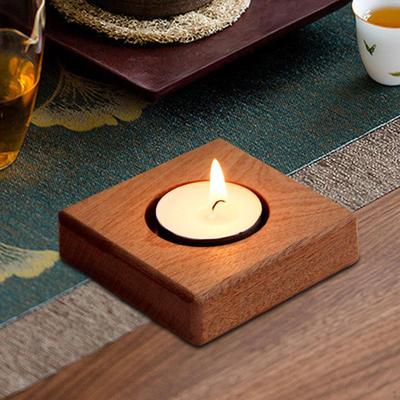 Candle Holder Set with Wooden Tray for Tealights And Votives