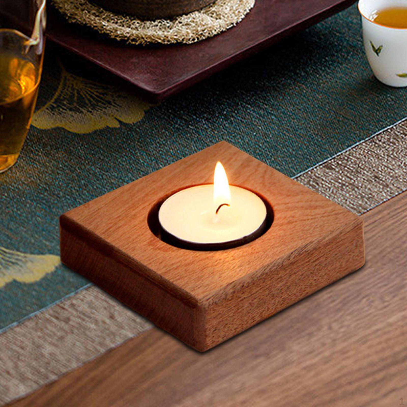 Candle Holder Set with Wooden Tray for Tealights And Votives