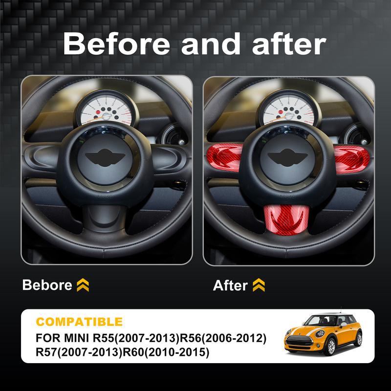 Pro MINI Cooper Countryman R60 R55 R56 R57 2010 2011 2012 Skutečný kryt volantu z tvrdého uhlíkového vlákna a ozdobné doplňky