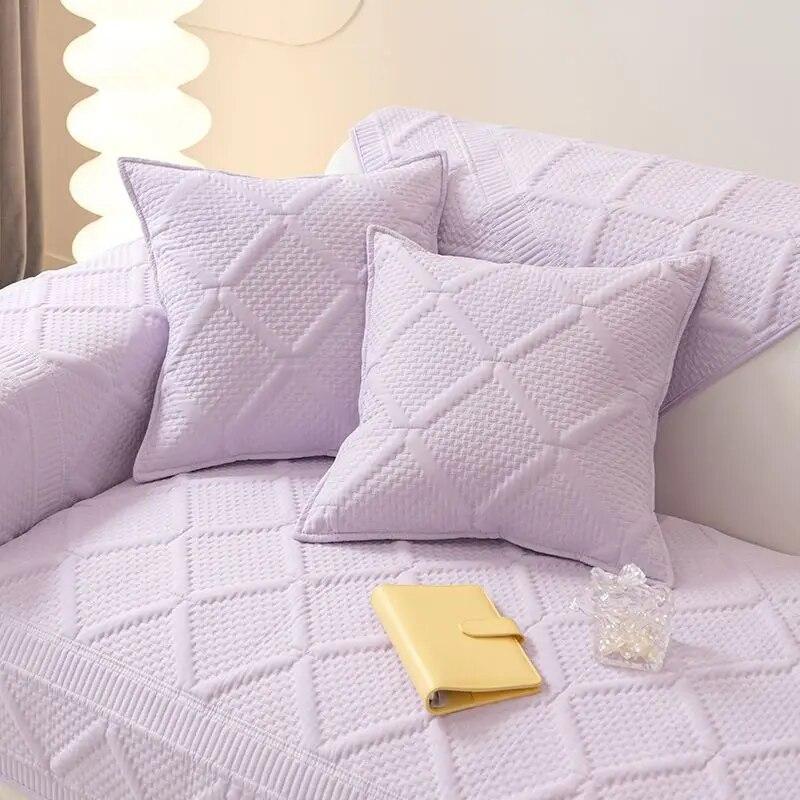 Cotton Sofa Covers Embroidered Sofa Cover Towel Universal Living Room Sofa Cushion Non-Slip Sofa Back Cushion Armrests Cover