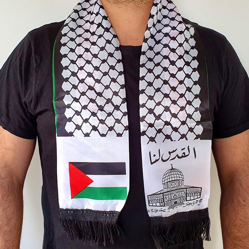 Nowa Szalikowa Szalowa Pashmina Jesienna Szal Wrap Flaga Palestyny Hatta Kufiya Keffiyeh Duże Szale Z Frędzlami