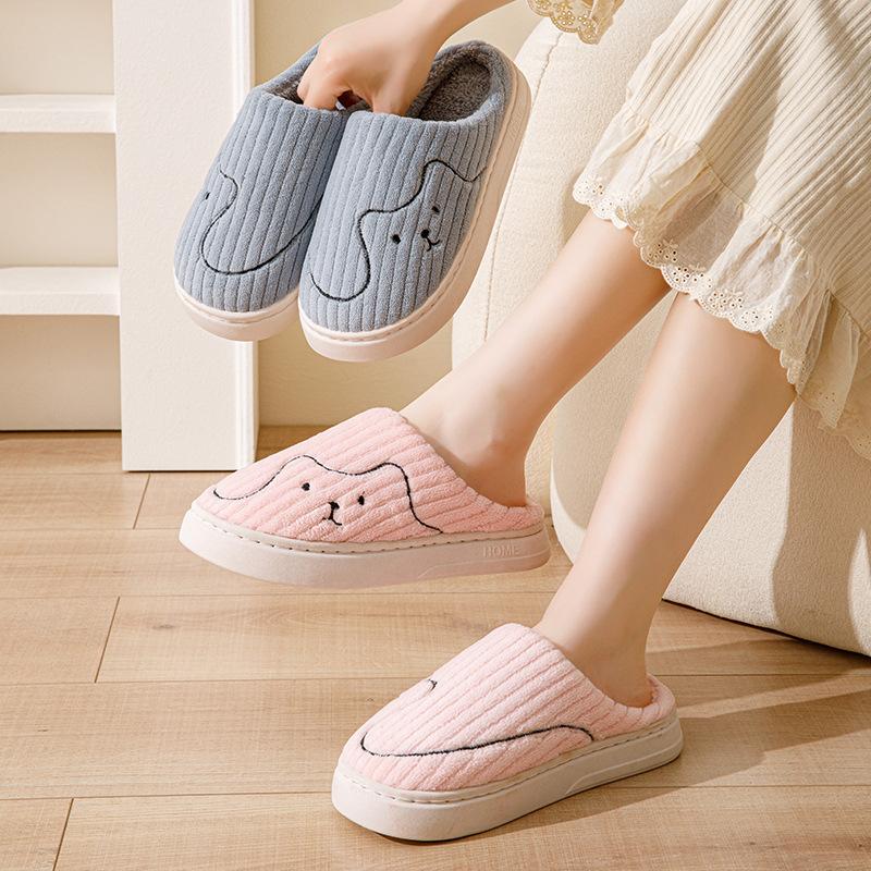 2025 new cotton mop winter home indoor thickened warm non-slip breathable cotton slippers autumn and winter