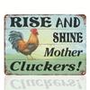 Crazy Chicken Coop Cedule Retro kovová uvítací plaketa Legrační statek Ideální pro kurník nebo kuchyni Ideální dárek na zeď