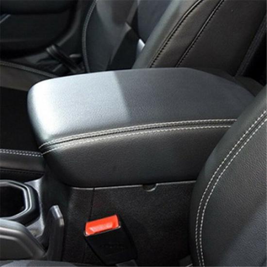 Real Leather Car Center Stroage Box Cover Protect Pad For Jeep Wrangler JK 11-17