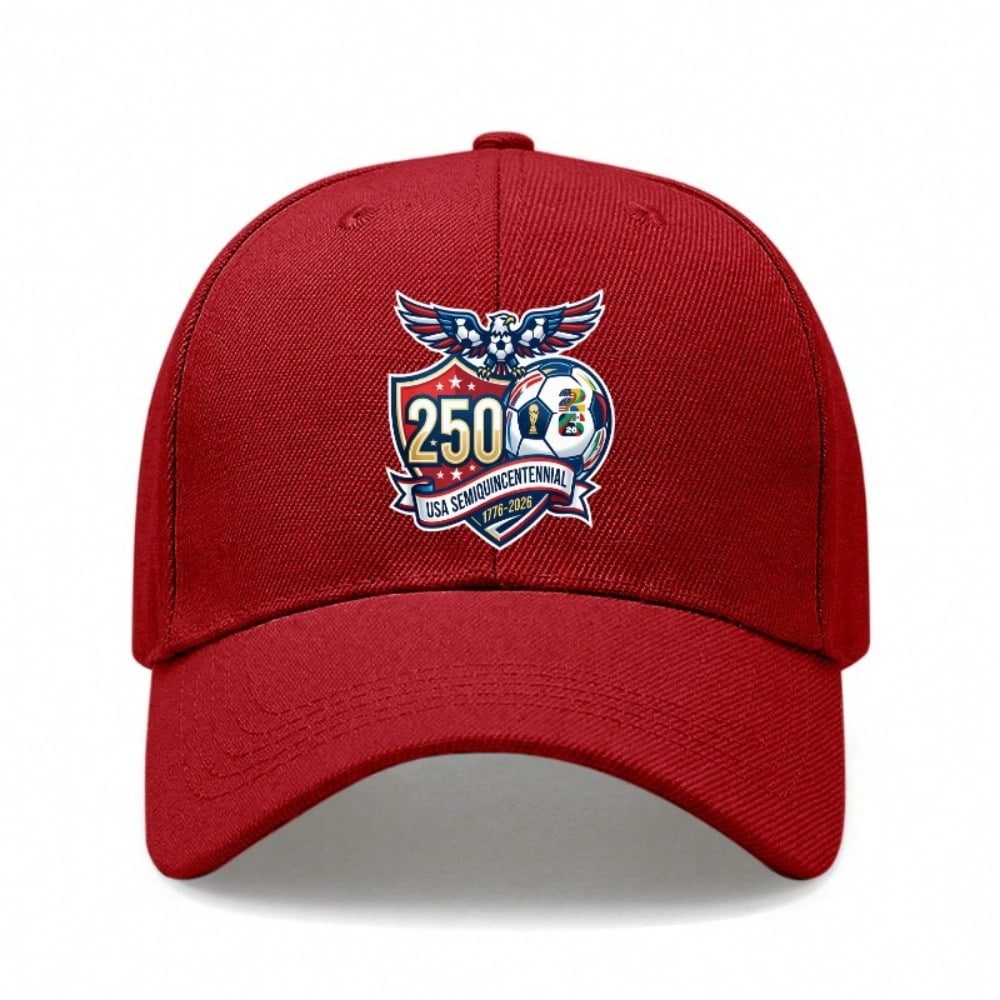 [Patriotic Baseball Cap] 250Th Anniversary USA Semiquincentennial Printed Black Polyester Adjustable Breathable Sun Protection Casual Outdoor Sports
