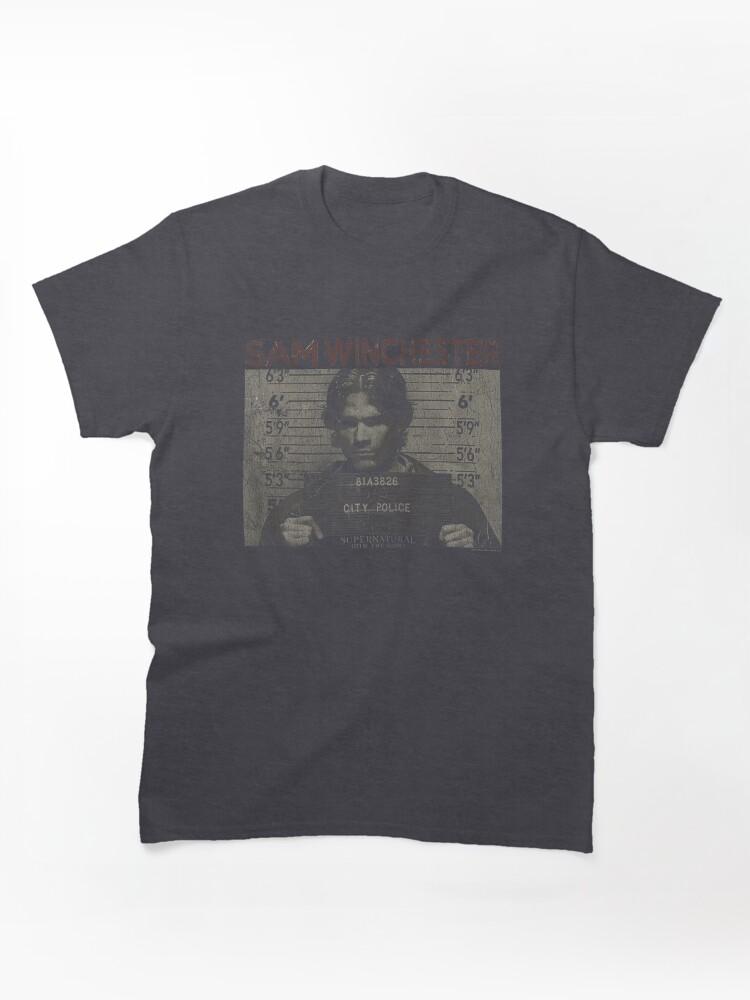 City Hunter Supernatural Sam Winchester Mugshot Portrait Design Classic Unisex T-Shirt