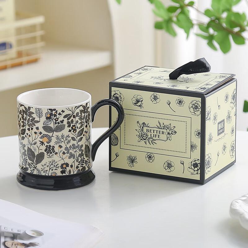 Elegant Retro Ceramic Coffee Mug