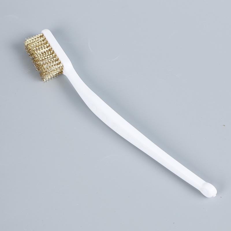 Stainless Steel Seafood Shellfish Cleaning Brush with Copper Wire Bristles for Crayfish, Oysters, and Kitchen Corner Gaps. Stainless Steel Brush