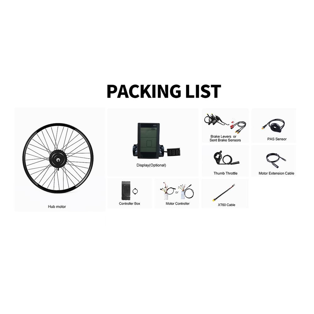48V/250W-1000W Electric Bike Rear Hub Motor Kit