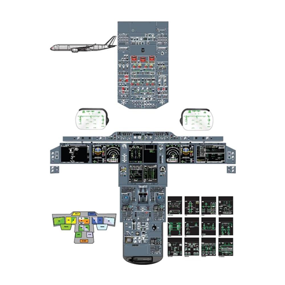 JayCreer Airbus A350 Cockpit Poster 1 SET