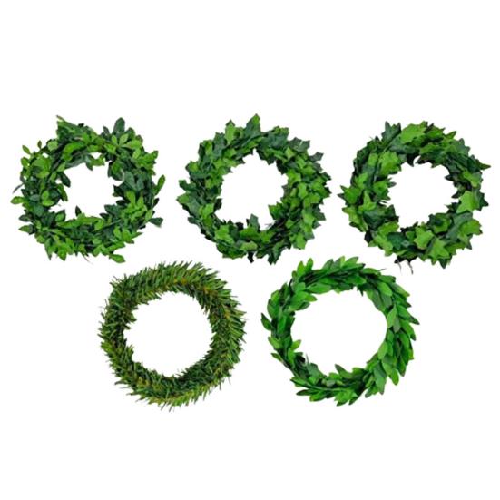 5Pcs 100CM Artificial Green Leaf Garland Kit DIY Indoor Outdoor