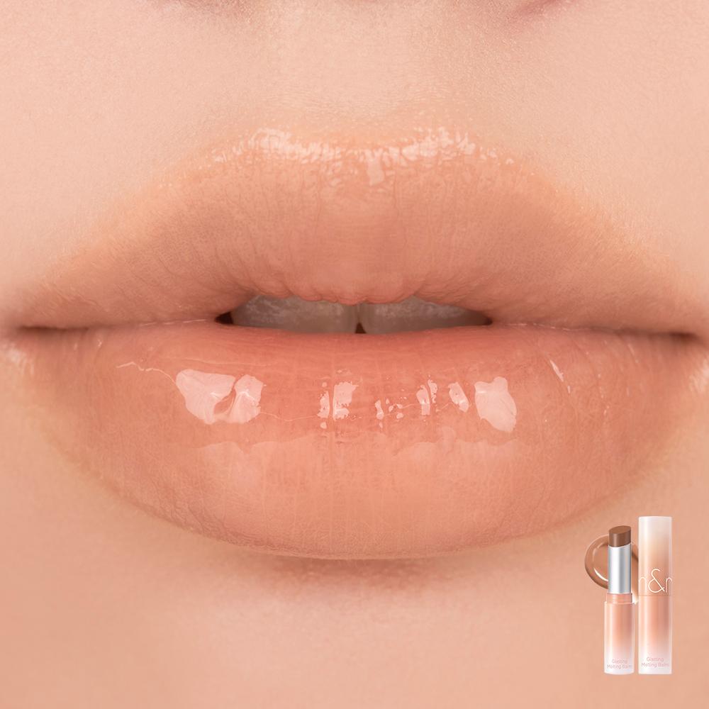 Rom&nd Glasting Melting Balm  3.5g– Korean Hydrating Lip Balm with Glossy Finish – Natural Nude & Pink Shades – Trending K-Beauty Gift