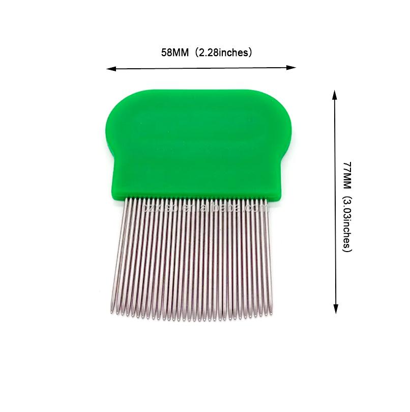 Reasonable Price Comfortable Hair Protection Lice Comb for Home Physical Removal Lice Nits Stainless Steel Teeth Plastic Handle