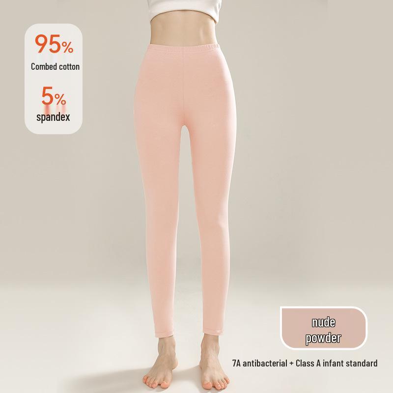 Women's High-Waisted Slim-Fit Antibacterial Cotton Leggings - Anti-Mite, Versatile, Thin, Pure Cotton, Class A Autumn Pants.