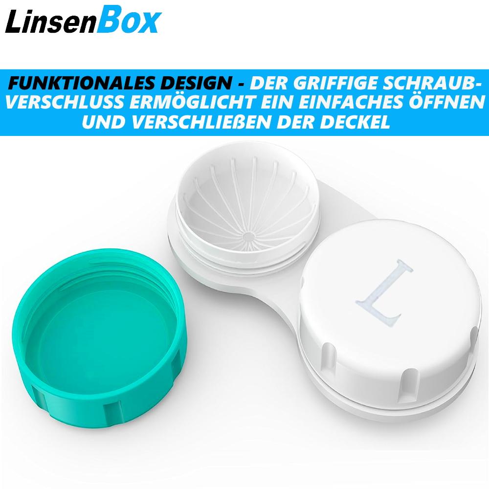LensBox Contact Lens Container Contact Lens Boxes Soft & Hard Lenses [12 Pieces]
