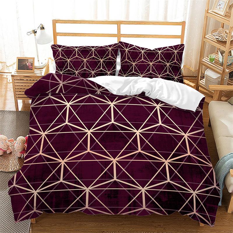 Geometric Duvet Cover Abstract Marble Bedding Set Microfiber Vintage Exotic Floral Pattern Comforter Cover Twin King Single Size