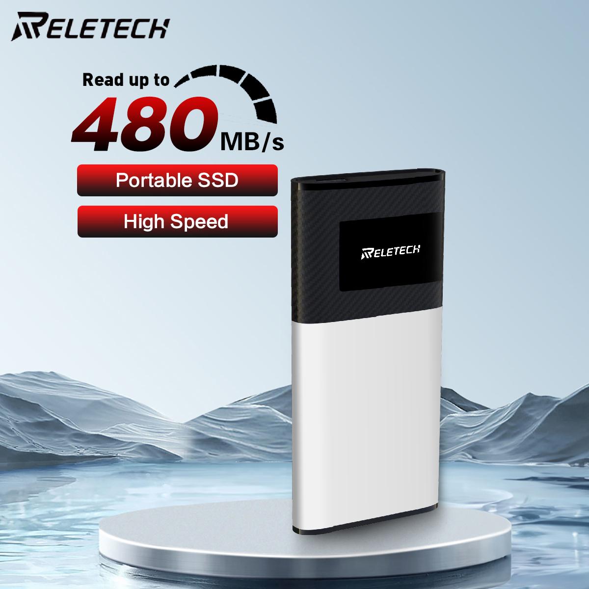 

Портативный твердотельный накопитель SSD 512 ГБ Type-C 3.1 GEN2, мобильный твердотельный накопитель USB C PSSD для ноутбука, ПК, PS5, XBOX, Reletech P20 512GB