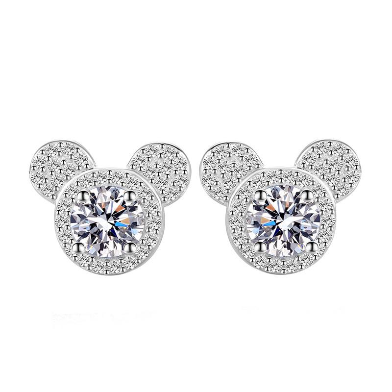 Moissanite Mickey Ear Ring - 1 Carat Women's Fashion Jewelry