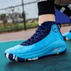 Men's Shoes New Korean Version Trend Youth Junior High School Students Sports Shoes White and Blue Running High-top Basketball One 2025