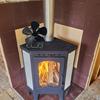 Heat Powered Wood Stove Fan With 5Blades And Temperature Gauge No Electricity Required For Air Circulation Home Heating