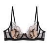 Elegant French Lace Plus Size Rabbit Ear Bra with Mesh Embroidery