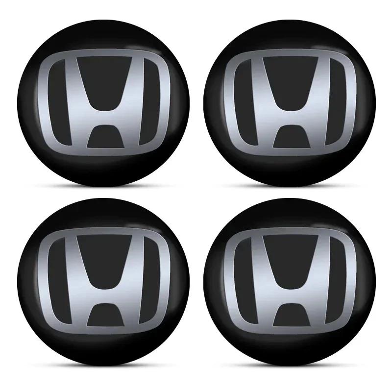 4pcs 56mm Car Wheel Center Hub Cap Stickers Styling For Honda Civic Jazz Accord Pilot Passport Stepwgn CRV BRV HRV Accessories CDSMW1