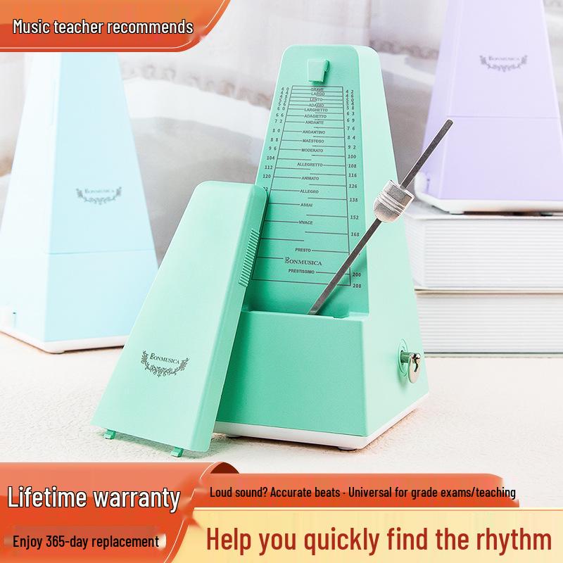 Bonmusica Universal Mechanical Metronome for Piano, Guitar, Violin, Drum, Guzheng, Erhu - Exam Grade Precision