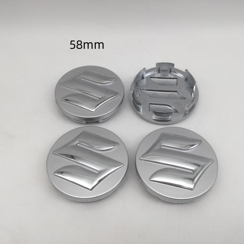 4pcs 3D For Suzuki 54mm 58mm Car Wheel Hub Center Cap Emblem Badge Covers Sticker Decals Styling Accessories