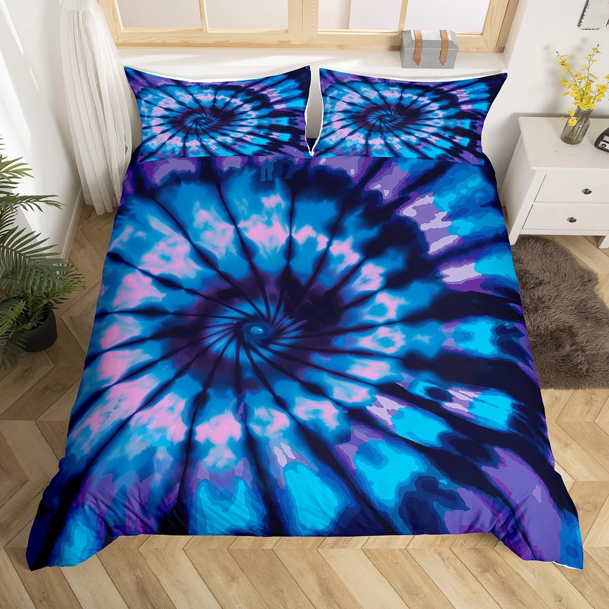 

Erosebridal Mermaid Tail Bedding Set,Nautical Sea Animal Duvet Cover Twin Size for Kids Child,Fish Scale Sparkle Sequins Comforter Cover Oce 155x200cm