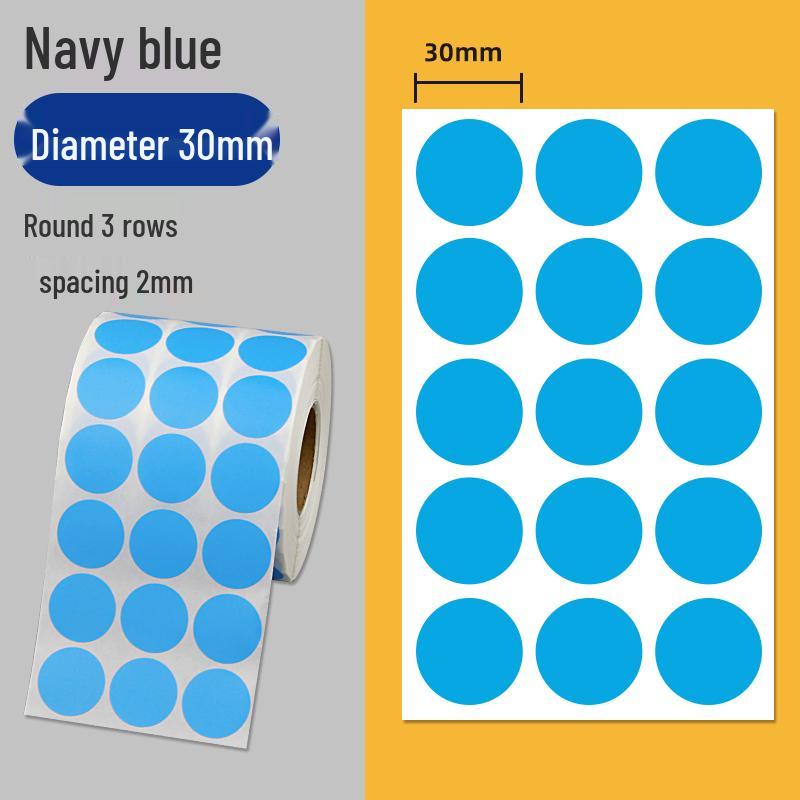 Colorful Self-Adhesive Round Dot Stickers - Writable Small Paper Labels