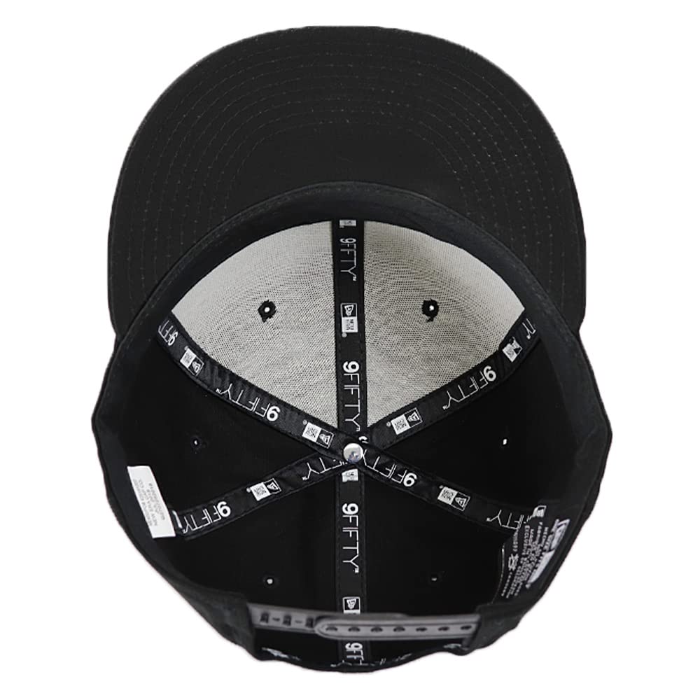 New Era 9FIFTY NE400 Snapback Baseball Solid with 99HeadwearShop One Size Fits All Men's Cap, Color, Sticker, Unisex, Black, [Used]