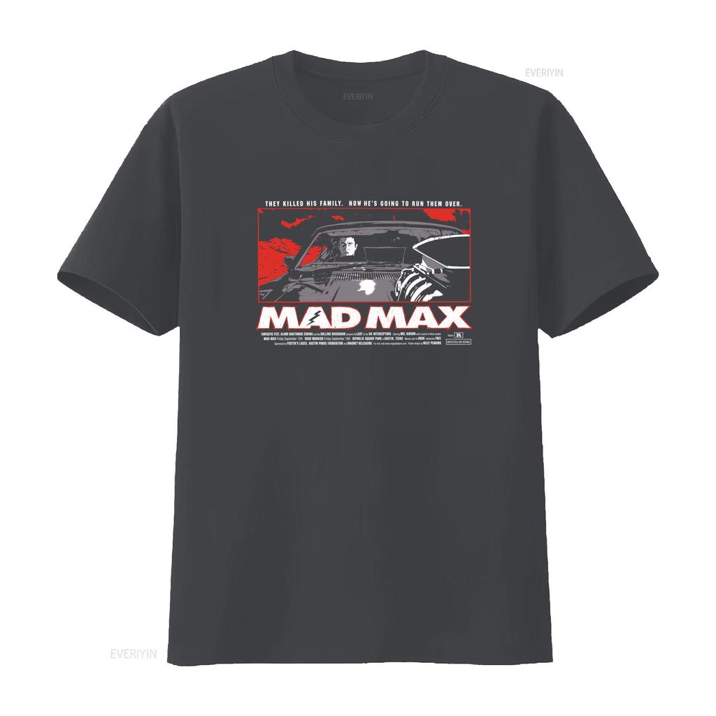 MAD MAX 1 Movie Poster T Shirt Black Available in All Sizes vintage Washed graphic Slightly Soft fashion homme Unisex