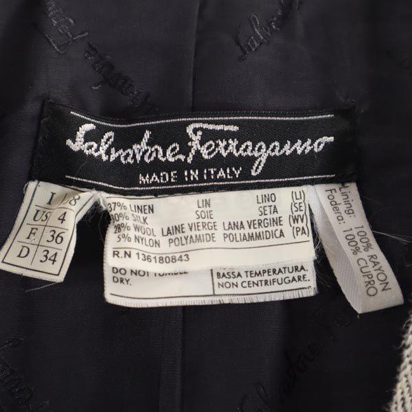 Salvatore Ferragamo Сделано в Италии Юбочный костюм Комплект 38 Черный Пиджак Женский Б/у