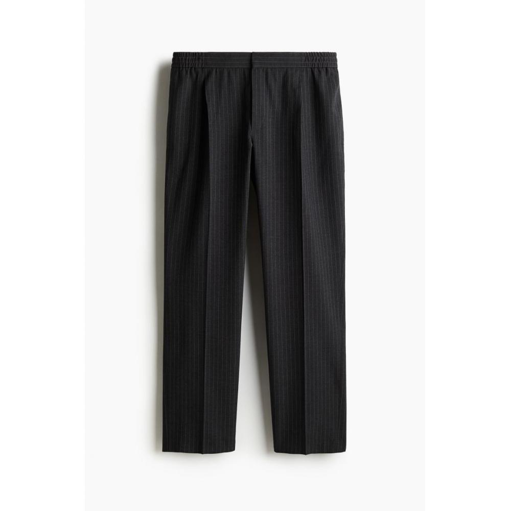 H M Criss Leg Pants Regular Fit Dark Grey