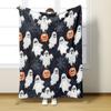 Halloween Ghosts Digitalprinted Polyester Bedroom Velvet Flannel Soft Sofa Cover Blanket Fleece Soft Sofa Cover Blankets