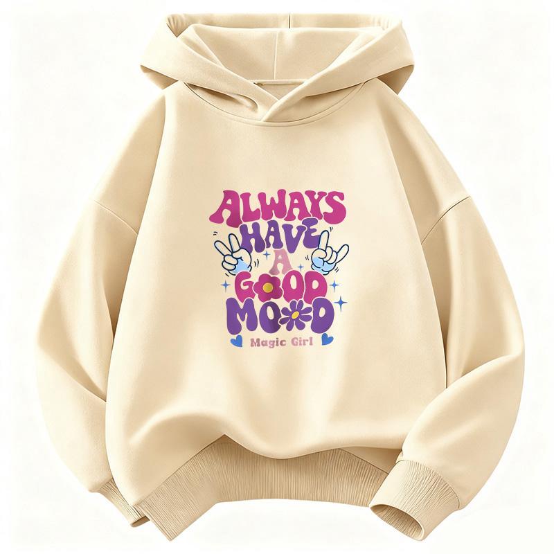 Letter Graphic Kids Hoodie Pullover Children's Sweatshirt Cute Harajuku Hoody for Boys Girls Autumn Casual Hoodies