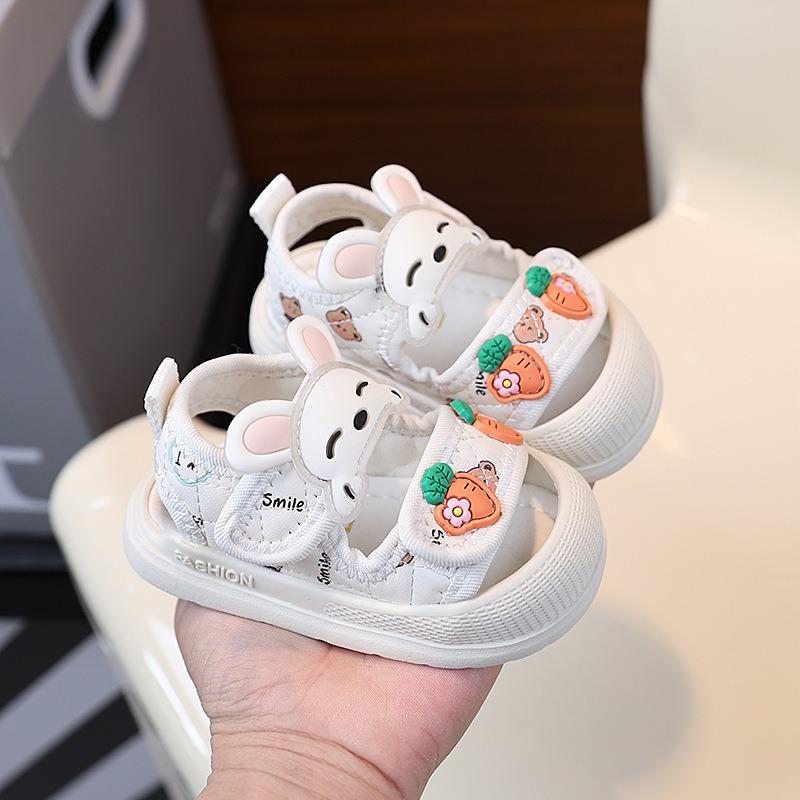 

Summer Baby Sandals for Girls, Breathable Infant Shoes, Soft-Soled Anti-Slip Closed-Toe Walking Shoes for Toddlers. 16 белый