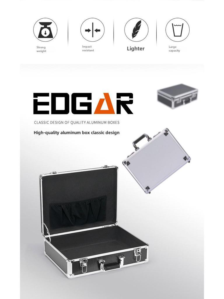 Portable Aluminum Alloy Toolbox for Electricians and Equipment Storage