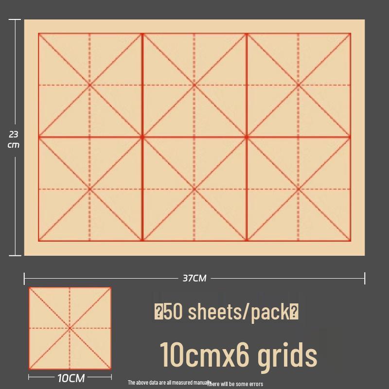 Ancient Ding Rice Paper Brush Writing for Beginners - Thickened Semi-Sized Pure Bamboo Pulp Paper, One Sheet.