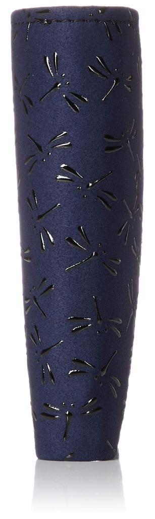 billfold navy deerskin with black lacquer and dragonfly pattern [Indenya] Bi-fold wallet, J, 2006-04-008,