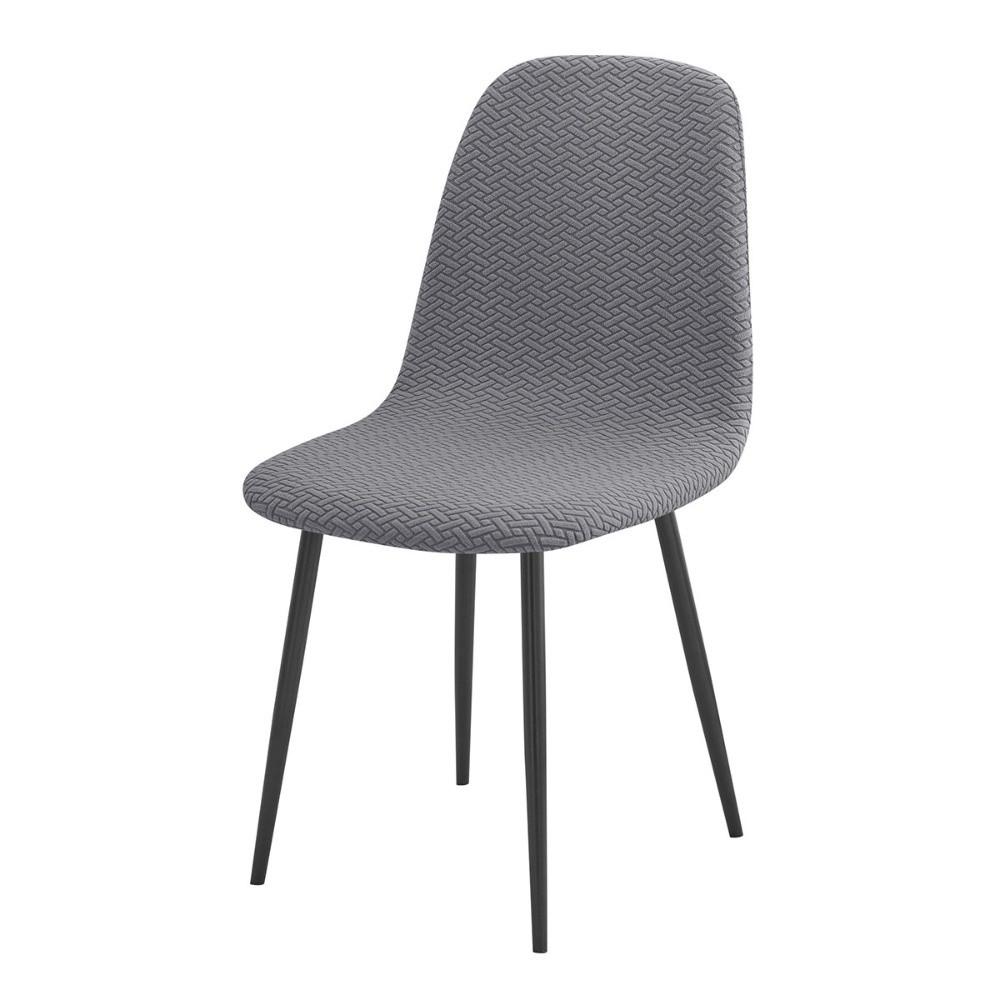 

Soft High Back Dining Chair Cover Elastic Spandex Stretch Jacquard Jacquard Chair Cover Slipcover Kitchen Chair Cover Kitchen темно серый
