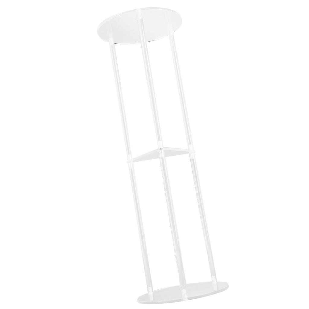 Side Table Modern Stable 3 Tier Round Acrylic Drink Table for Living Room Bedroom Bedside Transparen