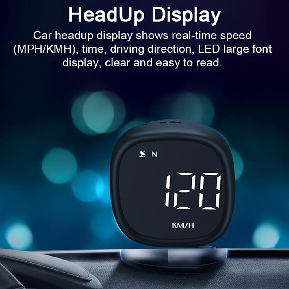 Car Motorcycle HUD Headup Display LED Digital GPS Speedometer Support MPH/KMH Time Display